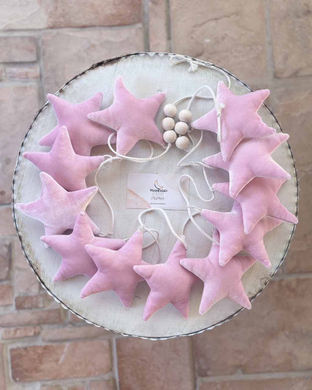 Baby Pink Velvet Star Garland