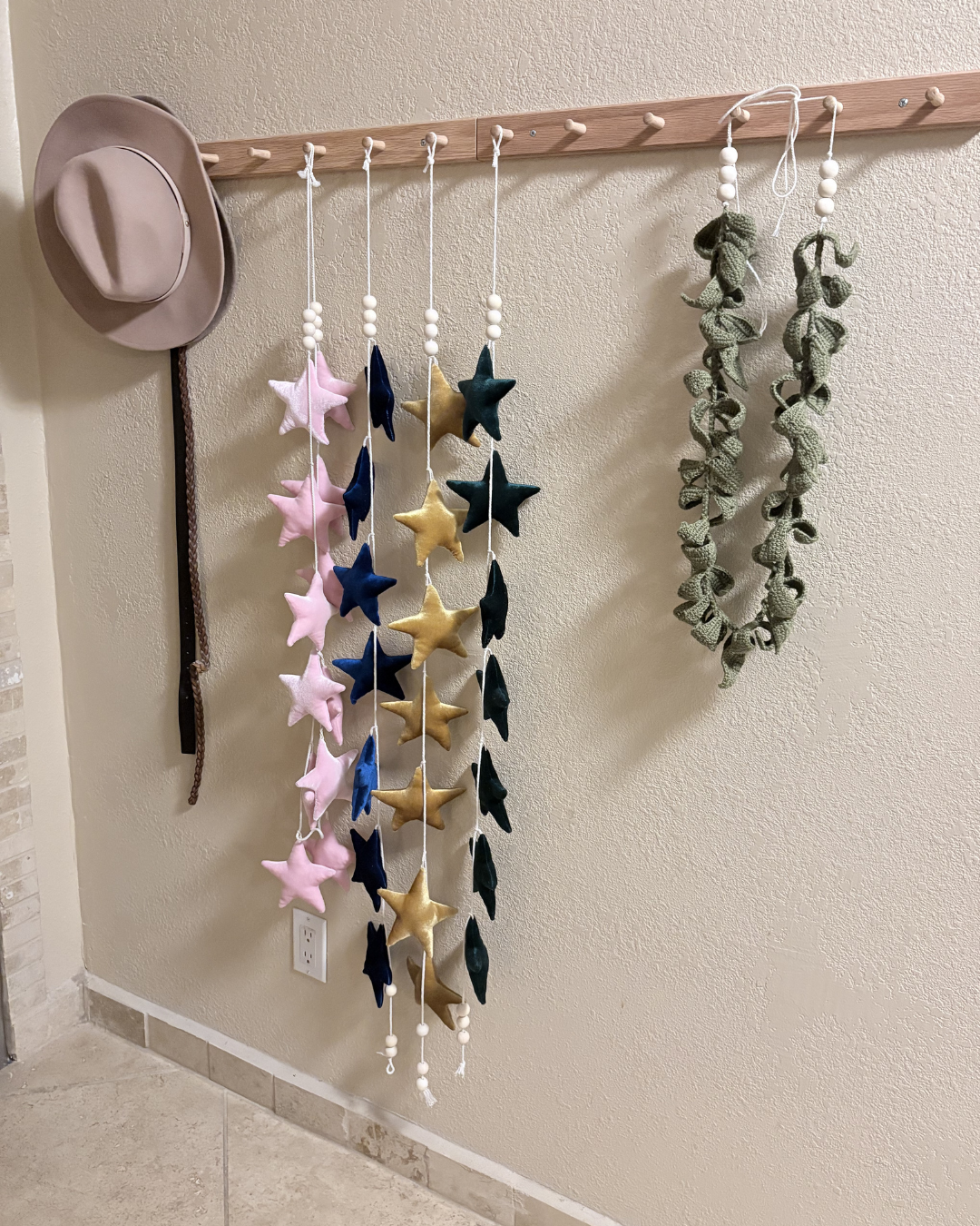 Royal Blue Velvet Star Garland