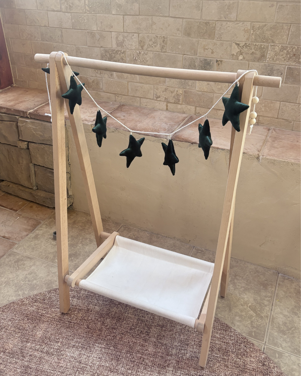 Hunter Green Velvet Star Garland