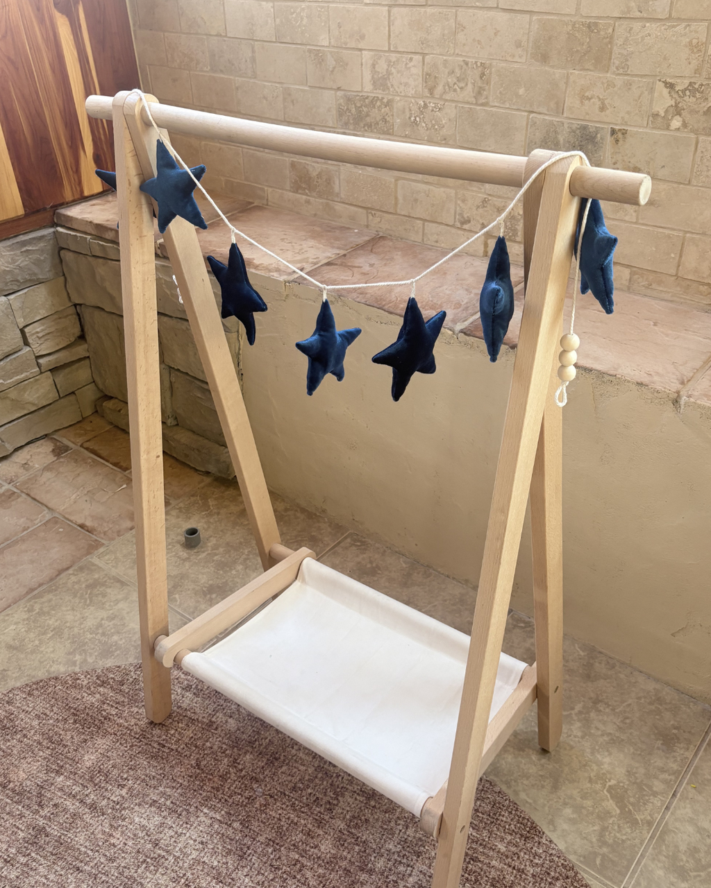 Royal Blue Velvet Star Garland