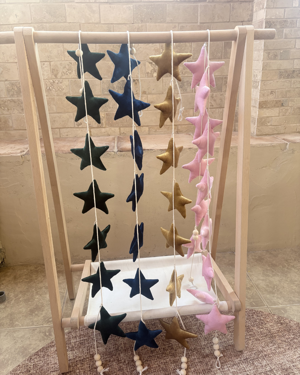 Royal Blue Velvet Star Garland