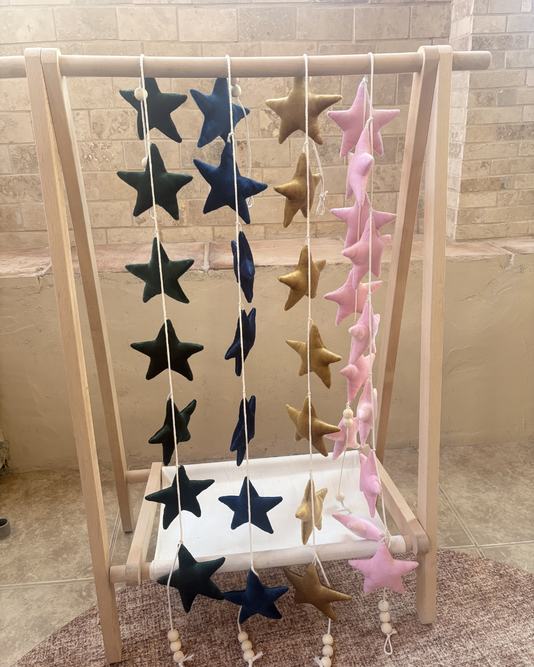 Royal Blue Velvet Star Garland