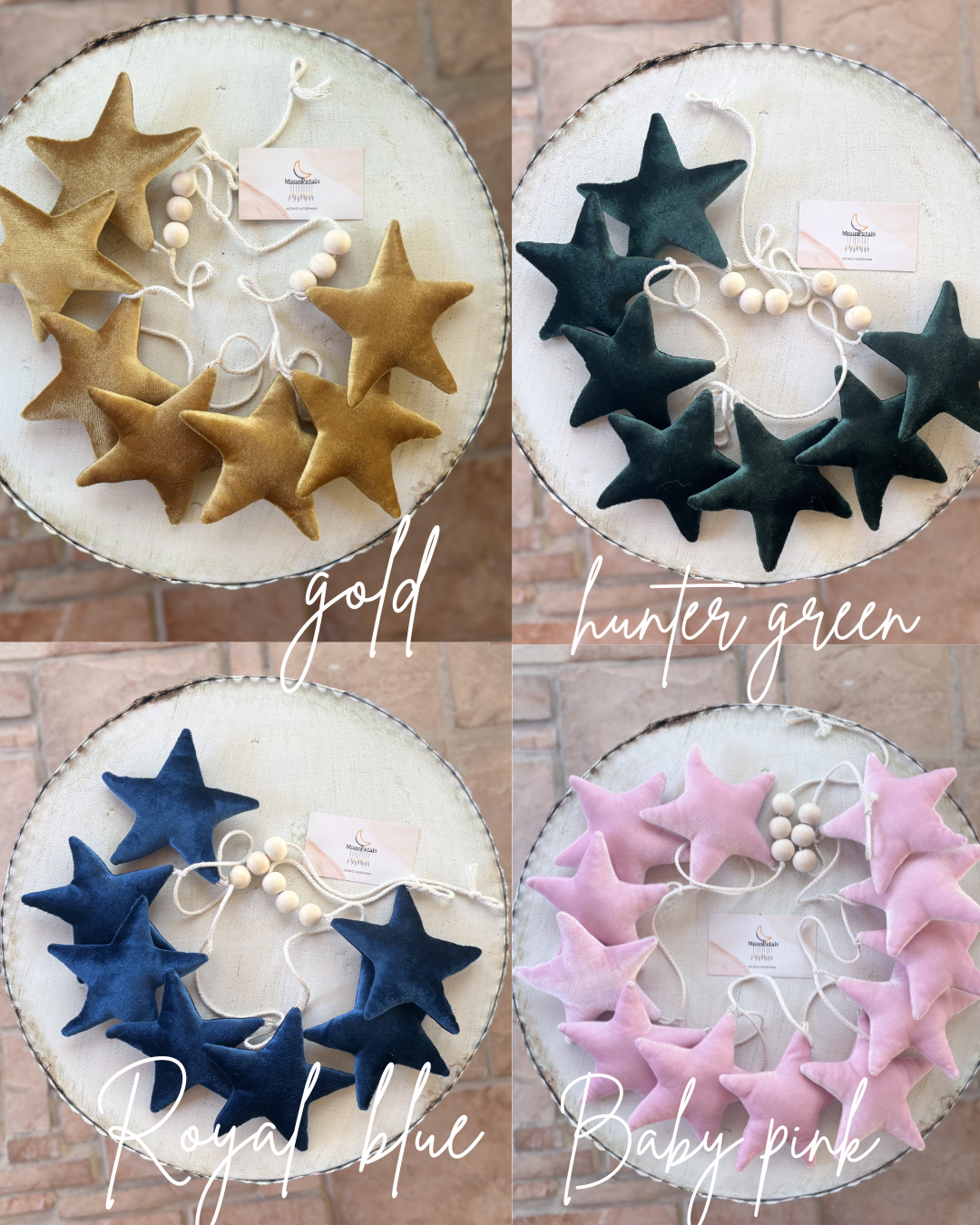 Gold Velvet Star Garland
