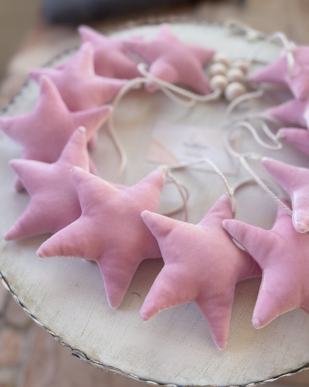 Baby Pink Velvet Star Garland