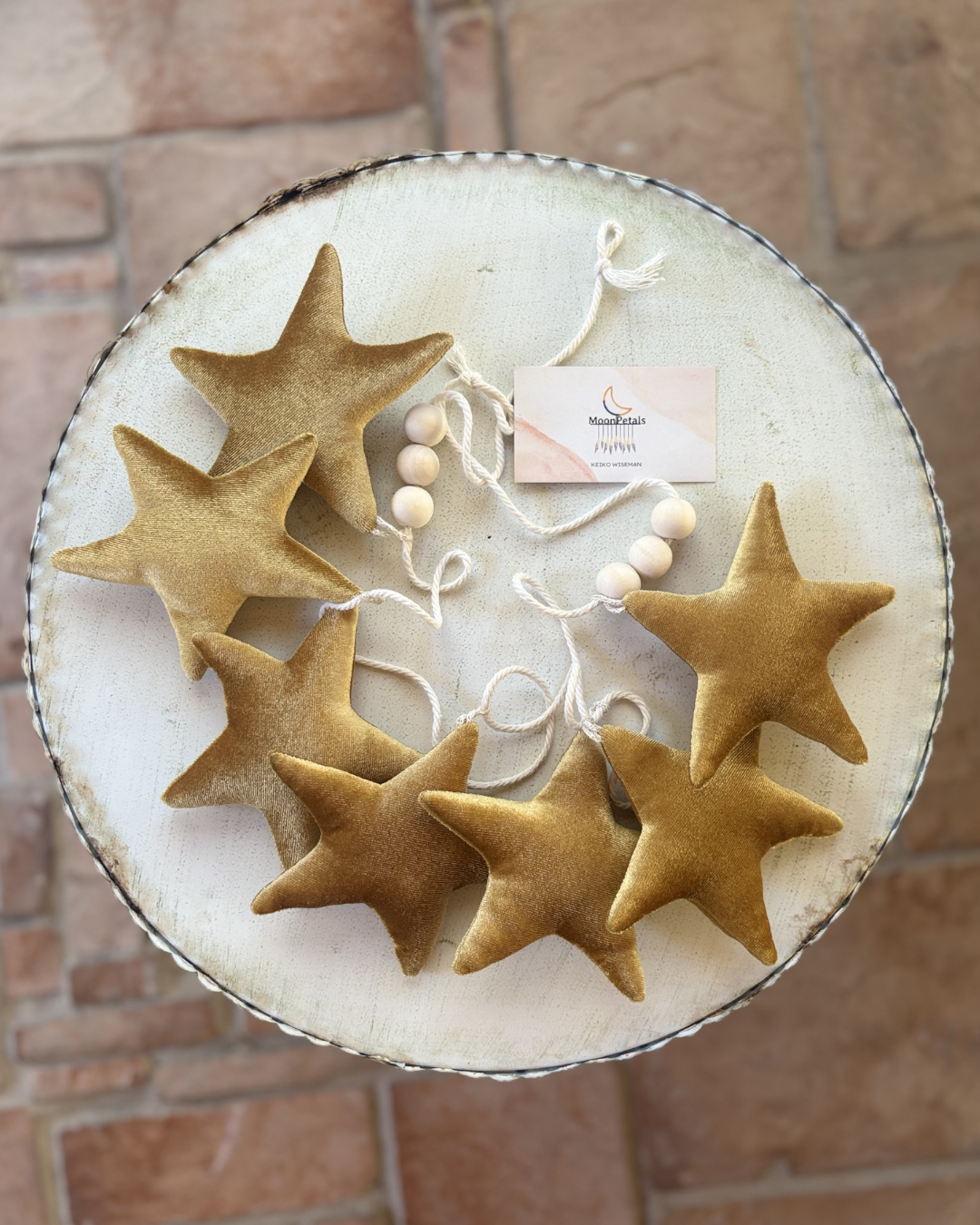 Gold Velvet Star Garland