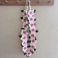 Pink Crochet Plumeria Lei